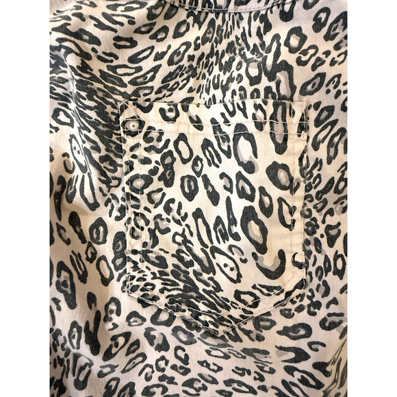 Levanté Leopard Print Jogger Pants Womens Medium Pink Boho AOP Made in Italy - Picture 8 of 8